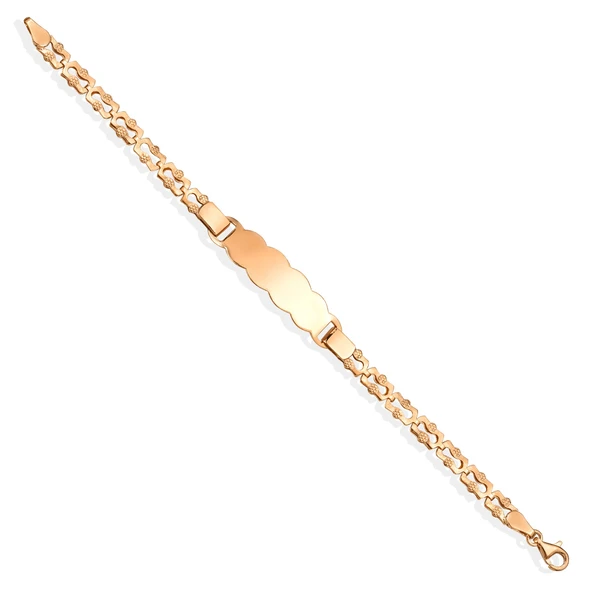 14 Ayar Altın Kaplama Kişiye Özel Bebek & Çocuk Gümüş Künye  - BPC00106 - Resim 4