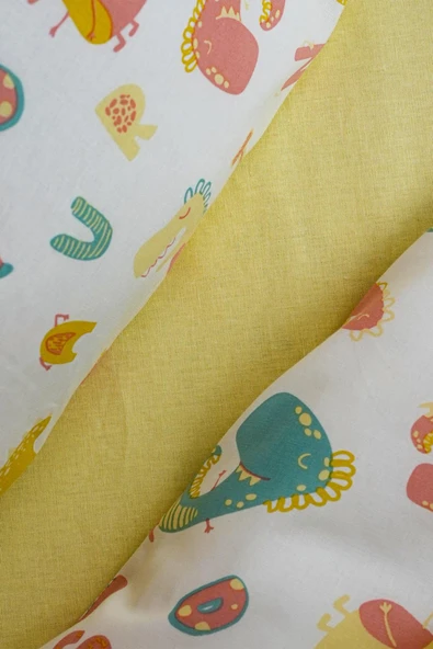 Cotton Collection %100 Pamuk Bebek Nevresim Takımı Dinosaurs - 4