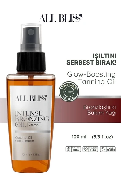ALL BLİSS All Bliss Bronzlaştırıcı Yağ 100 ml  Vitamin Hindistan Cevizi Yağı Kakao Yağı Yoğun Bronzluk ürün görseli
