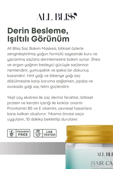 Bitkisel Keratinli Saç Bakım Maskesi 200 ml - 3
