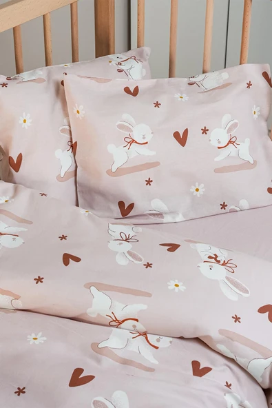 Cotton Collection %100 Pamuk Bebek Nevresim Takımı Bunnies - 3