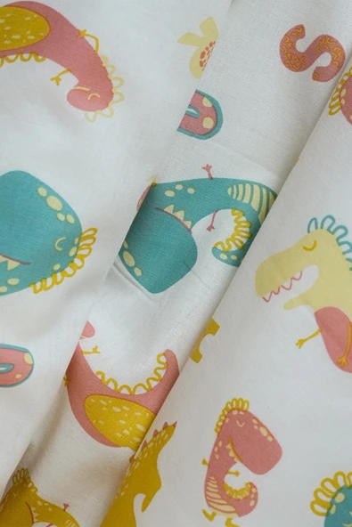 Cotton Collection %100 Pamuk Bebek Nevresim Takımı Dinosaurs - 5
