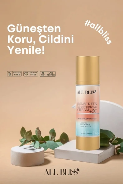 ALL BLİSS All Bliss SPF 50+ Nemlendirici Güneş Kremi 50 ml  Yüksek Korumalı  Yoğun Nemlendirici Güneş Bakımı - Resim 2