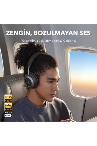 Anker Soundcore Space One Pro Katlanabilir Kulak Üstü Bluetooth Kulaklık Siyah - A3062 - 4