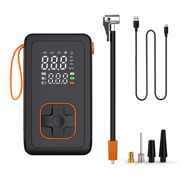 Şarjlı Powerbank özellikli 150 PSİ LastikHava Kompresörü Hava Pompası - 2