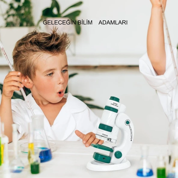 TriLine Mikroskop Deney Seti 180X Portatif LED Işıklı Eğitici Öğretici 21 Parça Mobil Mini Taşınabilir - Resim 6