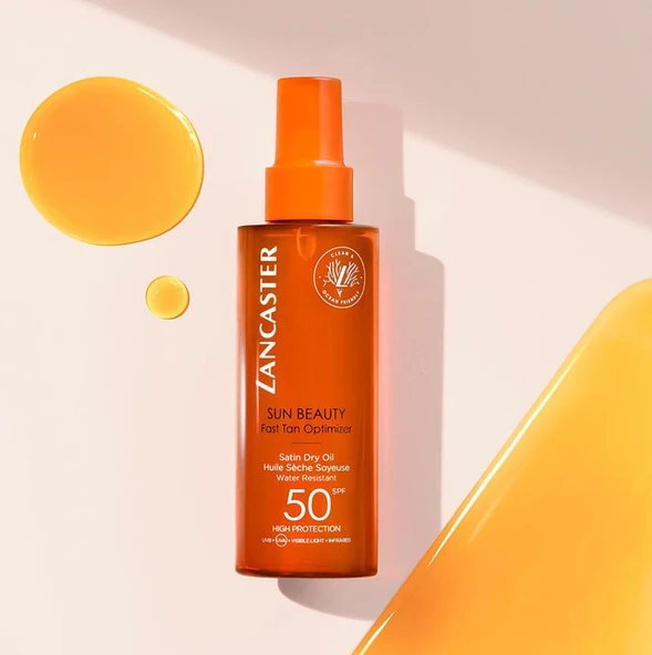 Lancaster Sun Beauty Satin Dry Oil Spf 50 150 Ml Vücut için Güneş Koruyucu Kuru Yağ - 3