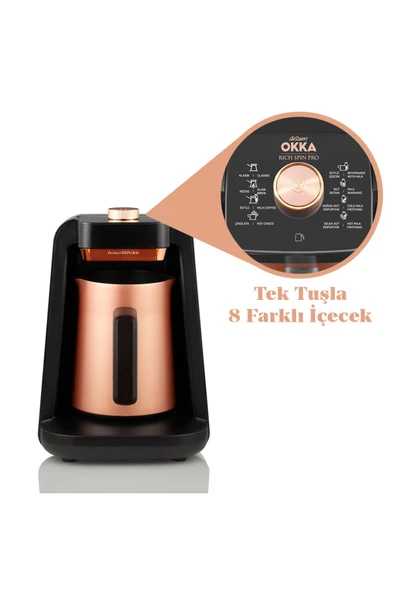 ARZUM OK0020 OKKA RICH SPIN PRO TURK KAHVE MAKINESI BAKIR - Resim 3