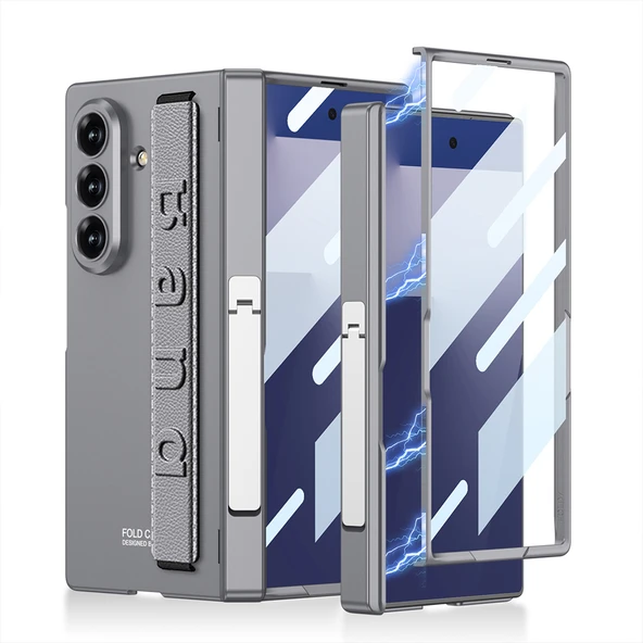 Galaxy Z Fold 7 Kılıf Zore Kıpta KPT-01 Standlı Kapak - 3