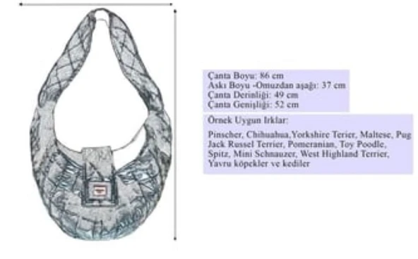 Alphadog Silver Kedi ve Köpek Taşıma Çantası - 3