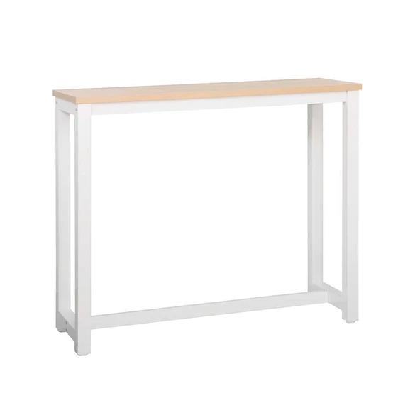 High-Rise 2 Tabureli Yüksek Ayaklı Yemek Masası - Beyaz 120x40x100 - Resim 5