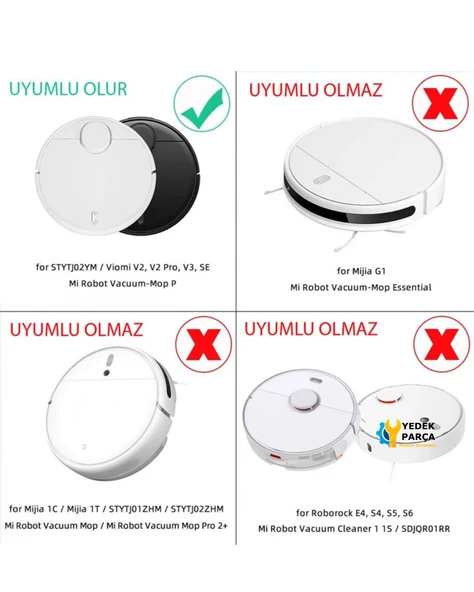 Mi Robot Vacuum Mop Pro Uyumlu 4 Parça Set - Resim 2
