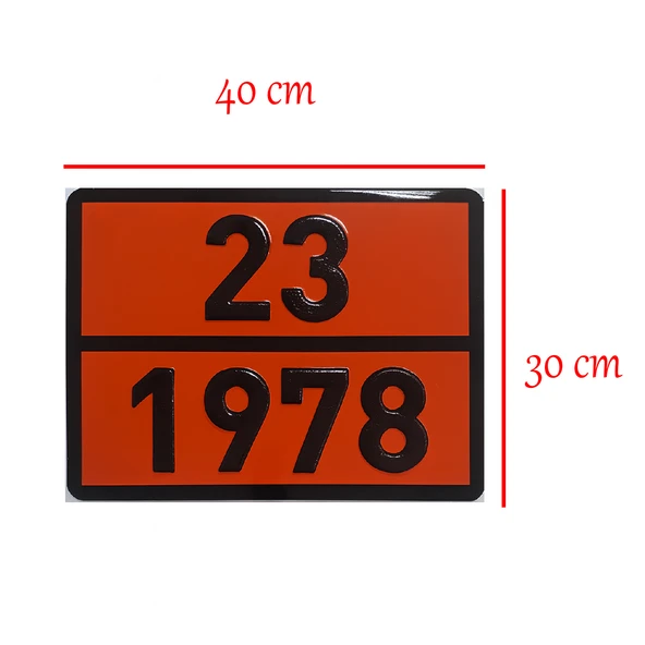Metal 40x30 cm Levha (1 Adet) 23-1978 Likit Propan Sıvı Propan Taşımacılığı Tehlikeli Madde - Resim 2