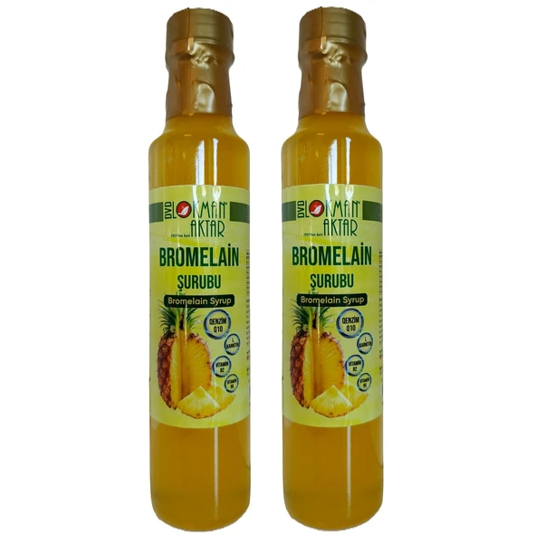 Bromelain Şurubu, Katkısız, Doğal, 250ml 2 Adet, DVD Lokman Aktar - 1