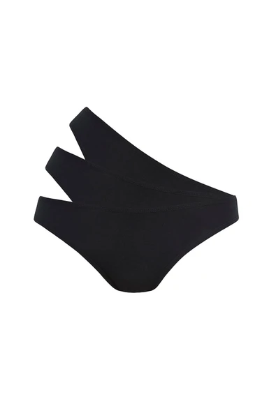Fresh 3lü Pamuklu Siyah Slip Külot ürün görseli 1