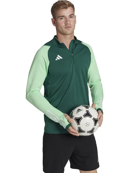 adidas TIRO23 C Tr Top Erkek Futbol Uzun Kollu Antrenman Üstü HU1308 Yeşil - Resim 3