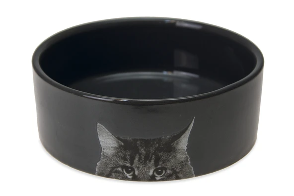 Karlıe Seramik Kedi Mama Kabı Antrasit 250 Ml ürün görseli