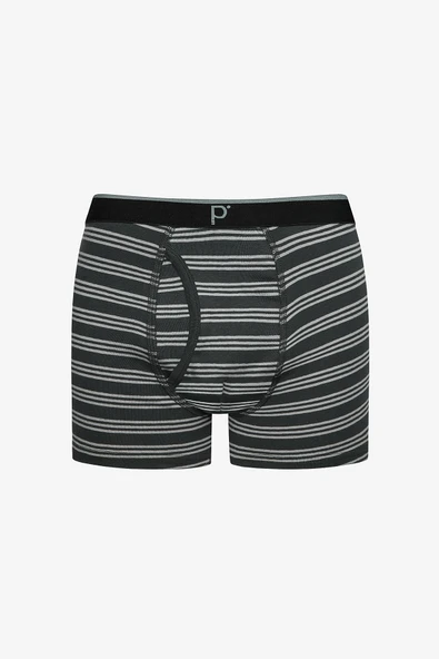 Erkek Pamuklu Thin Stripe 3lü Çok Renkli Boxer - Resim 4