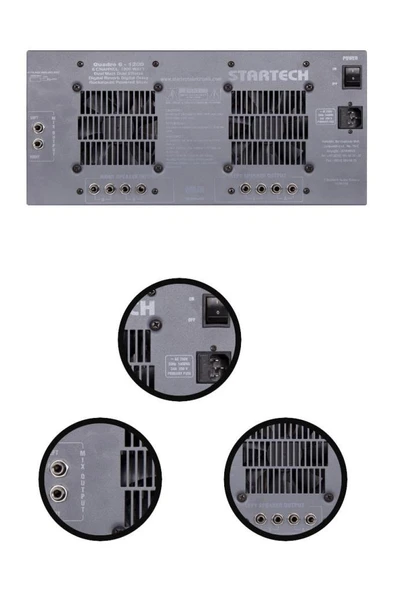 Startech Quadro Q6-1200 USB 4x300W 4 Çıkışlı Power Mixer Anfi - Resim 3