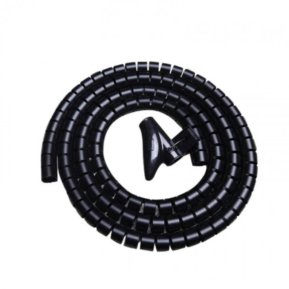 Kablo Askıları Kablo Kanalı Spiral kablo toplayıcı Çapı 20mm Siyah 1.5m - Resim 2