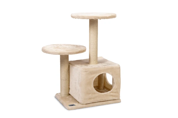 Karlıe Bej İkili Tırmala Tahtası Ve Kedi Evi (45x35x70) ürün görseli