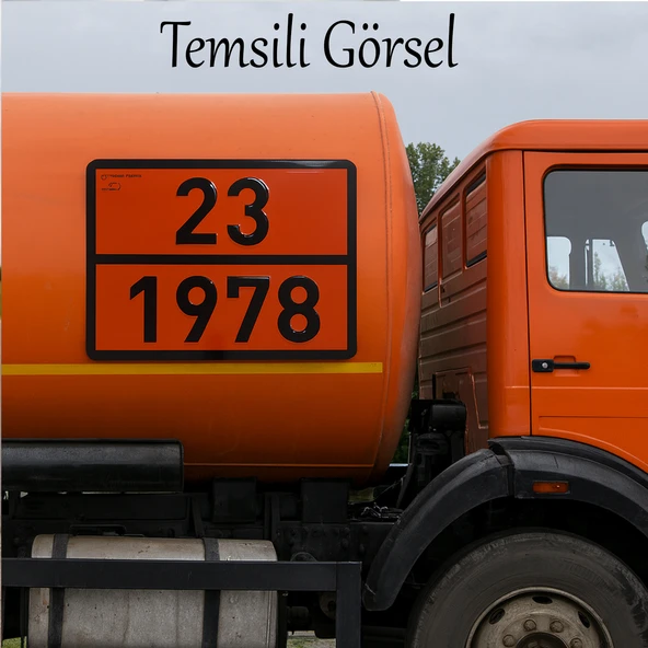 Metal 40x30 cm Levha (1 Adet) 23-1978 Likit Propan Sıvı Propan Taşımacılığı Tehlikeli Madde - Resim 4