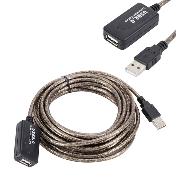 Usb 2.0 extension uzatma kablosu güçlendirilmiş usb 2.0 uzatma kablosu 5m - Resim 4