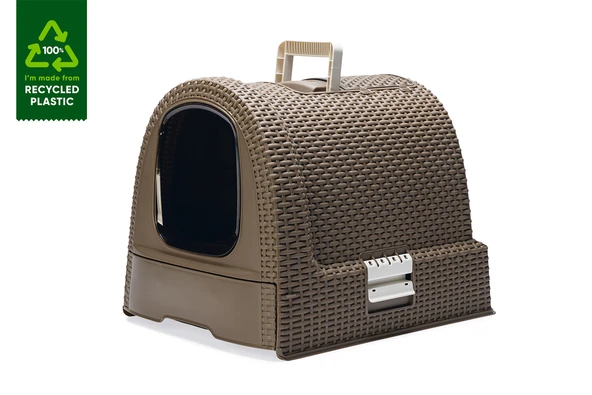 Karlıe Plastik Kedi Tuvaleti Kahverengi 51x38,5x ürün görseli