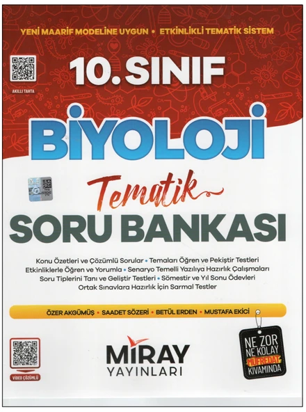 Miray 10. Sınıf Biyoloji Tematik Soru Bankası