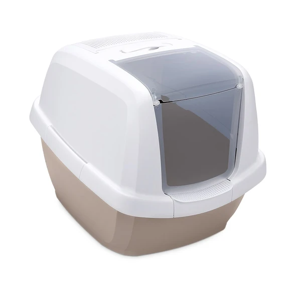 Imac Maddy Kapalı Kedi Tuvaleti Bej/beyaz 65x47,5x47,5cm ürün görseli 1