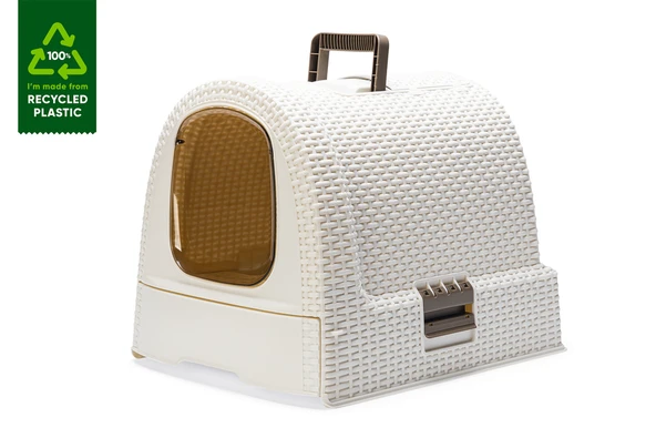 Karlıe Plastik Kedi Tuvaleti Beyaz 51x38,5x39,5 ürün görseli