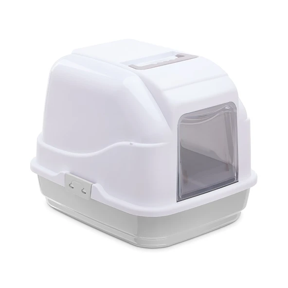 Imac My Cat Kapalı Kedi Tuvaleti Gri/beyaz 50x40x40cm ürün görseli