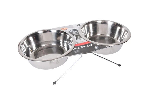 Karlıe İkili Çelik Mama Kabı 2x1600 Ml-21 Cm ürün görseli