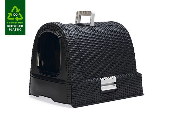 Karlıe Plastik Kedi Tuvaleti Antrasit 51x38,5x39 ürün görseli