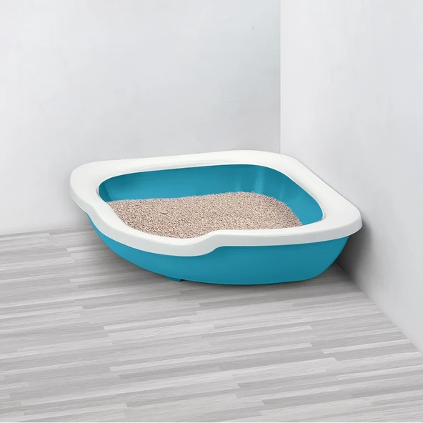 Imac Fred Açık Köşe Kedi Tuvaleti 51x51x15,5cm - Resim 2