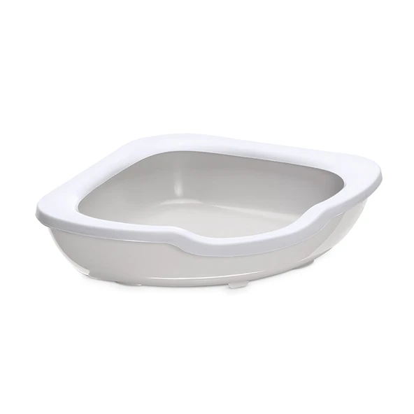 Imac Fred Açık Köşe Kedi Tuvaleti Bej/beyaz 51x51x15,5cm ürün görseli