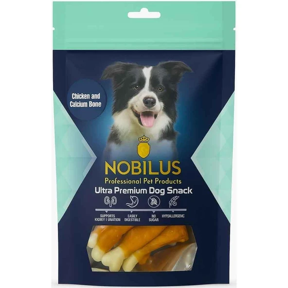 Nobilus Köpek Ödül Maması Tavuk ve Kalsiyum Kemikli Sargı 80 Gr ürün görseli 1