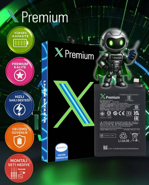 Xpremium Xiaomi Redmi Note 12 4G (BN5M) Batarya – 4900 mAh Süper Yüksek Kapasiteli Güçlendirilmiş Pil - 1