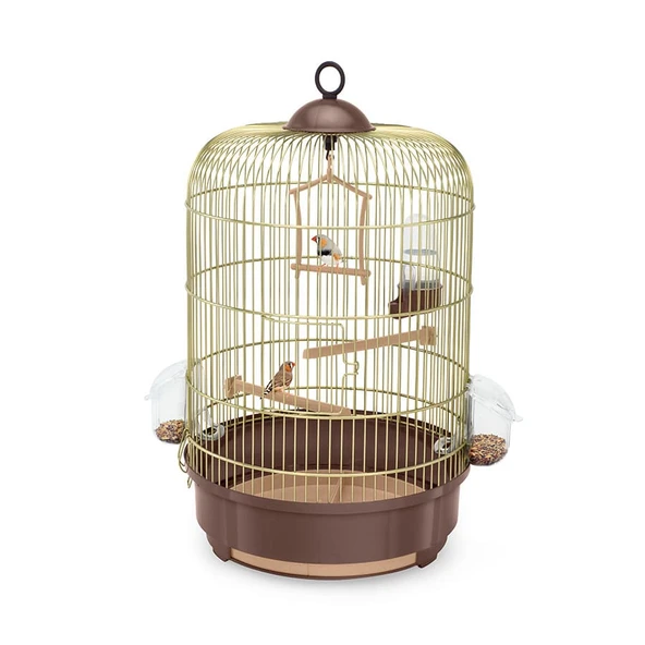 Imac Mılly Yuvarlak Kuş Kafesi Kahve/gold 2-li 33x53cm3 ürün görseli