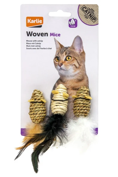 Karlıe Doğal Kedi Oyuncağı 3lü Fare Seti 5cm ürün görseli