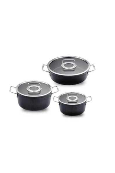 Adamant 6 Parça Cam Kapak Tenccere Seti