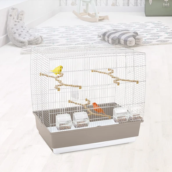 Imac Irene 4 Kuş Kafesi Bej 59x38x56cm - Resim 2