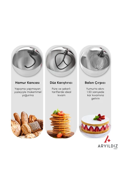 Power Chef XXL 10 Litre Stand Mikser - 3