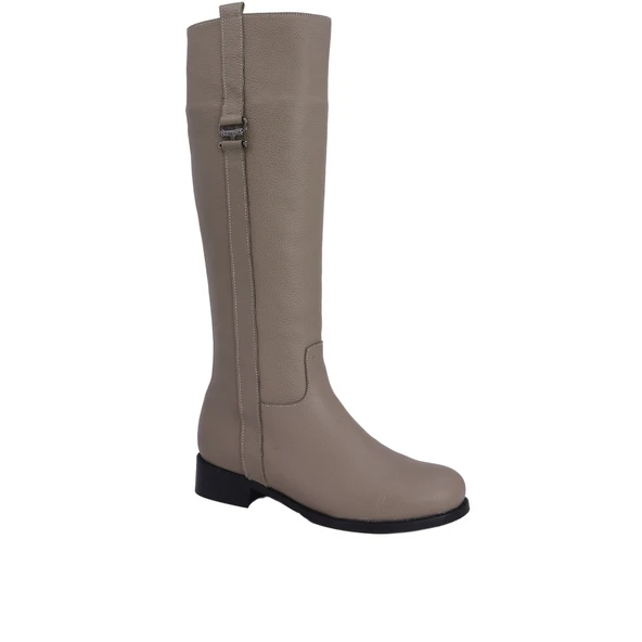 Hobby 26810 Hakiki Deri Kadın Çizme - Resim 2