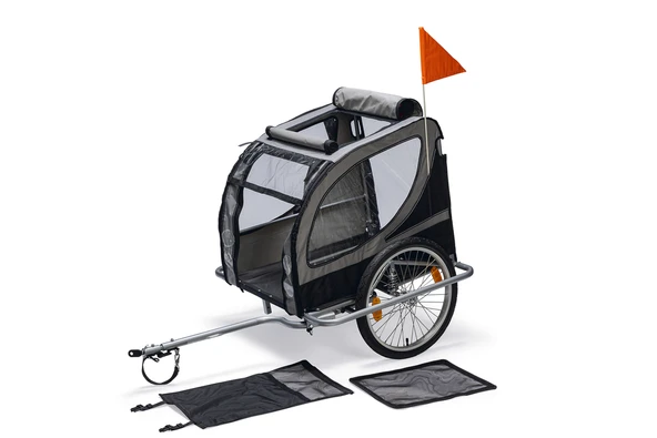 Karlıe Köpek Ve Kedi İçin Bisiklet İçin Taşıma Römorku (136x92x90) - Resim 2