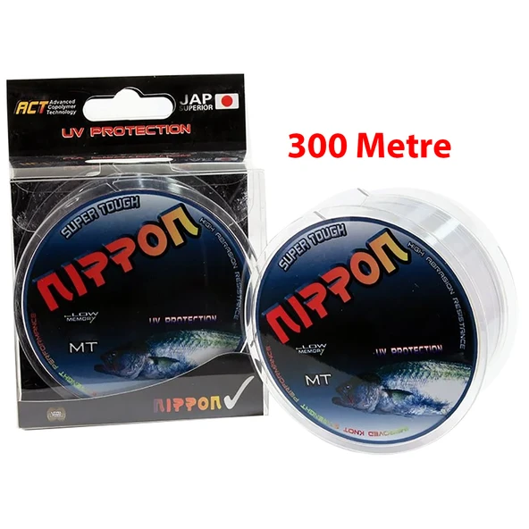 Nippon Super Tough 300m Gri Monofilament Olta Misinası  0.35mm 16.60kg ürün görseli 1