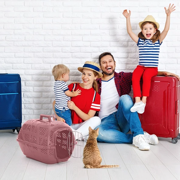 Imac Carry Sport Metal Kapılı Evcil Hayvan Taşıma Çantası Mavi 48,5x34x32cm - Resim 2