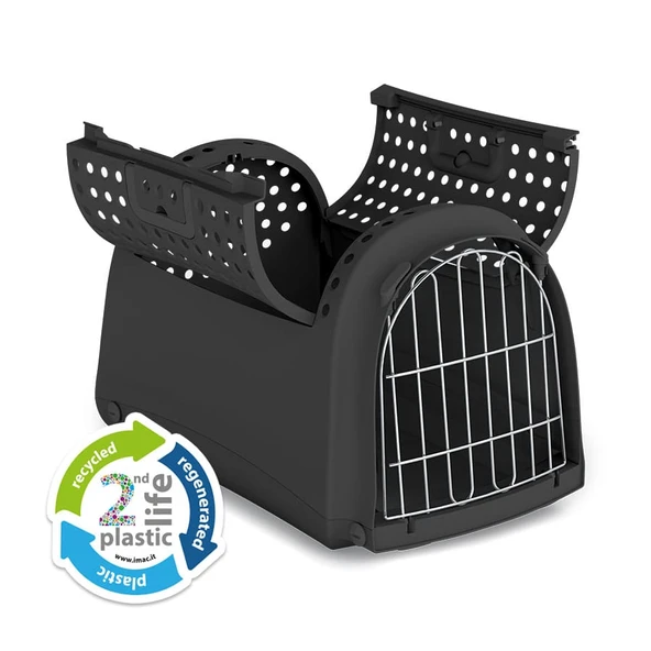 Imac Lınus Cabrıo 2nd Lıfe Üstü Açılır Evcil Hayvan Taşıma Çantası Siyah 52,5x32x34,5cm ürün görseli