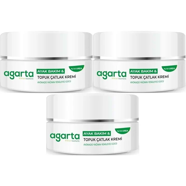 Agarta Ayak ve Topuk Çatlak Bakım Kremi 100ML (3 Lü Set) ürün görseli