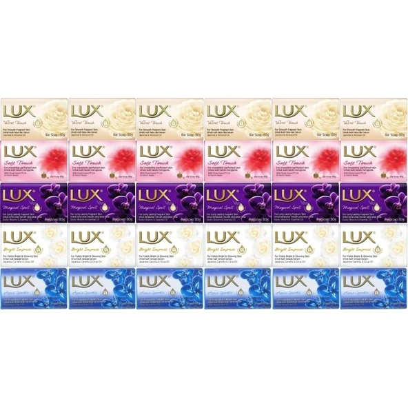 Lux Sabun 80GR (Karma 30 Lu Set) Soft Touch/Velvet Touch/Magicial Spell/Aqua Sparke/Bright Impress ürün görseli